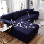 Veekindlad diivanikatted &uuml;hev&auml;rvilised nurgadiivani katted elastsed diivanikatted elutoa diivanikomplekt lemmikloomadele lastele 3 seater 185-230cm tumesinine