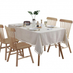 Laudlina Ristk&uuml;likukujulised elegantsed laudlinad Tassel Nordic Lihtne linane bambusest kanepist lauakate Pulmad s&ouml;&ouml;gilauale 60x60cm helekollane v&auml;rv