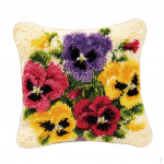Pardimustrilise riiviga padja valmistamise komplekt p&otilde;hiliste t&ouml;&ouml;riistadega Colorful Flowers
