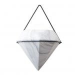 Geomeetrilise kujuga dekoratiivne keraamiline seinale kinnitatav lillepott koju M kuldne