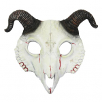 Cosplay kitse pealuu n&auml;okaitse &uuml;likerge hingav realistliku v&auml;limusega Halloweeni sisekujundus maskeraadipeo rekvisiit valge/punane