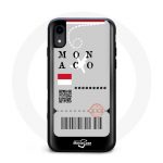 Coque iphone X billet d'avion monaco
