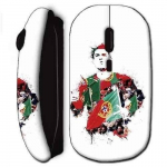 Juhtmeta hiir Cristiano Ronaldo jalgpalli must