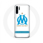 Valge taustaga &uuml;mbris Huawei P30 Pro Olympique de Marseille logo jaoks