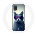 &Uuml;mbris Samsung Galaxy A71 Cat Purple Style prillidele