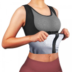 Sauna Sweat Waist Trainer Vest naistele Waist Trimmer Polymer Saunakost&uuml;&uuml;m Treening Tank Top Shapewear Salendavad Body Shaper Fitnesss&auml;rgid S must/h&otilde;be