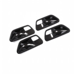 4 tk ABS s&uuml;sinikkiust tekstuuriga auto siseukse k&auml;epideme kaussi kaane kaunistuse tarvikud BMW 3 4 seeria F30 3GT F34 F36 jaoks Carbon Fiber Texture