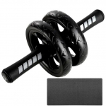 AB rull, libisemisvastane 15 cm rehvimustriline spordisaali harjutus K&otilde;huratta rull koos p&otilde;lvekaitsmega must