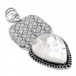 Natural Crystal Quartz Gemstone 925 Sterling Silver Gift Pendant 2.96 f5g27