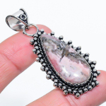 Natural Rhodochrosite Gemstone 925 Sterling Silver Gift Pendant 2.36 i5k91