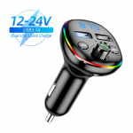 3-pordiline 3,1A auto MP3-FM-saatja Bluetooth-autokomplekt Modulaator Muusikapleier TF-kaart USB-ketasheli AUX-vastuv&otilde;tja Kahe USB-t&uuml;&uuml;pi C-t&uuml;&uuml;pi kiirlaadija Dual USB