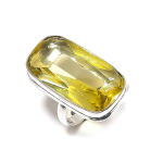 Natural Lemon Topaz Gemstone Handmade 925 Sterling Silver Gift Ring Size 7 u4p35