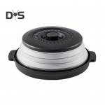 Mikrolaineahju pritsmekate BPA-vaba n&otilde;udepesumasinas ohutu ventileeritava soojendusega kokkupandava kaanega toiduplaadi kaitse koos konksuauguga mikrolaineahju ja n&otilde;udepesumasina jaoks hall