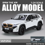 1/24 Scale XM sulamist automudel Diecast Car Sound Light Auto Lovers Collection Lastele S&uuml;nnip&auml;evakingitus Metallist poistele m&auml;nguasjad 1/24-Size:21*9.5*7.2cm valge