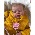 49 cm Reborn Baby Doll Loulou K&auml;sitsi maalitud 3D naha verejooned on n&auml;htavad nukum&auml;nguasi 49cm cloth body doll