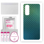 apgo Protective Skin Sticker for the back compatible with Oppo Reno4 Pro, Wrap Film, Foil, Vinyl - Pattern Carbon Chameleon CAKA1
