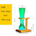 Uus bambusest hoidikuga kokteiliklaas, isikup&auml;rastatud restoranibaar, peovein, klaasn&otilde;ud v&auml;ljam&otilde;eldud puuviljamahl k&uuml;lma joogi smuuti tass
