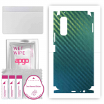 apgo Protective Skin Sticker for the back+sides compatible with vivo Y70s, Full Wrap Film, Foil, Vinyl - Pattern Carbon Chameleon CAKA1