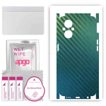 apgo Protective Skin Sticker for the back+sides compatible with Oppo F21 Pro 5G, Full Wrap Film, Foil, Vinyl - Pattern Carbon Chameleon CAKA1