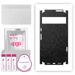 apgo Protective Skin Sticker for the back+sides compatible with Google Pixel 8 Pro, Full Wrap Film, Foil, Vinyl - Pattern Black Honeycomb