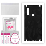 apgo Protective Skin Sticker for the back+sides compatible with Oppo A31, Full Wrap Film, Foil, Vinyl - Pattern Black Camo