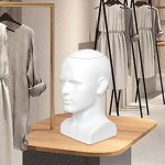 Kiilas Mannekeenipea Mees M&uuml;tside V&auml;ljapanek Riiul Mitmeotstarbeline Parukahoidja Mannekeen Prillide Peapaela jaoks valge