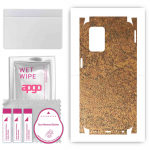 apgo Protective Skin Sticker for the back+sides compatible with Realme 8s 5G, Full Wrap Film, Foil, Vinyl - Pattern Rusty Copper