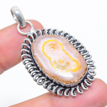 Natural Solar Quartz Gemstone Handmade 925 Sterling Silver Pendant 1.85 c2q53