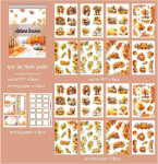 20 tk/komplekt Vintage tegelaskujude p&auml;evik Dekoratiivne lilleline v&auml;ljal&otilde;igete albumi materjal PET-kleebiste raamat DIY r&auml;mpsajakiri, v&auml;ljal&otilde;igete album qiu se man yuan