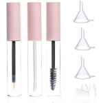 3tk 1,5 ml/5 ml/10 ml Protable Empty Pink Mascara Tube silmapliiats ja huulel&auml;ige Tube DIY korduvt&auml;idetav proovipudeli kosmeetikakonteiner