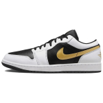 Air Jordan 1 Low Kuldse Swooshiga Meeste Tossud Valge Must Metallik-Kuldne 553558-172 45 black