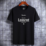 Lament Printed Man Fashion Tee L&uuml;hikeste varrukatega puhtast puuvillast T-s&auml;rk 6XL valge