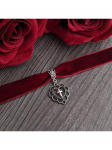 1 tk gooti risti s&uuml;dame ripats kaelakee, must punane samet Chokers pungi ehted t&uuml;drukutele must