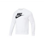 Nike Letter Brand Logo Tr&uuml;kiga &Uuml;mmarguse Kaelusega Pikkade Varrukatega Huppar Meeste Topp Valge DQ4913-100 XL