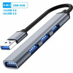 4-&uuml;hes USB 3.0 jaotur Kiire USB C dokkimisjaam Type C 3.1 Multi USB splitter OTG Adapter arvuti s&uuml;learvuti jaoks