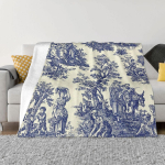 Must-valge Toile De Jouy Tekk Pehme Fliis Soe Flanell Prantsuse Mustrid Lilleline Visketekk Diivani Kontori Voodi Tekk Kingitus 70x100cm-XS