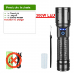 Suure v&otilde;imsusega LED-taskulamp, laetav C-t&uuml;&uuml;pi taskulamp 26650 &uuml;lihele pikamaa t&otilde;rvik matkalaterna kalalamp Kit A