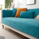 Four Seasons universaalne &scaron;enillist diivanikate Diivanipadi &uuml;hev&auml;rviline triibuline diivanimatt elutuppa libisemiskindel L-kujuline diivanipadi 30x50cm pillowcase sinine