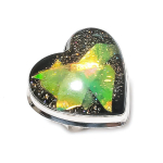Natural Dichroic Glass Gemstone 925 Sterling Silver Jewelry Ring Size 6.5 b7a33