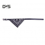 Lemmiklooma s&uuml;ljer&auml;tik Etnilise stiiliga tr&uuml;kis Kolmnurk kaelar&auml;ti rinnat&uuml;ki kangast reguleeritav bandaani kaelarihm kutsikatele koertele kassidele lemmikloomatarvikud kingitus S must