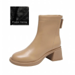 L&uuml;hikesed elastsed kitsad saapad naistele s&uuml;giseks ja talveks, uus mood, &uuml;mmargune pea, paks Chelsea saapad 34