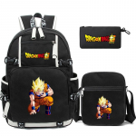 3 tk/komplekt Anime Dragon Ball S&uuml;learvuti Seljakott Unisex Seljakott L&otilde;unas&ouml;&ouml;gikotiga T&uuml;drukule Poisile Teismelisele Koolikott Meestele Naistele Vabaaja Kott Seljakott Mochila