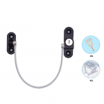 1 tk lapse turvalukk beebihoolduse aknalukk roostevabast terasest kaabel Kasutage kruvisid lapse turvatarvikute kinnitamiseks turvakaitse must