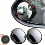 2tk/komplekt New Car Sucker tahavaatepeegel 360-kraadise p&ouml;&ouml;rdega reguleeritav lainurk-pimenurga peegel tagurdatav v&auml;ike &uuml;mmargune peegel universaalne. 1 pair must