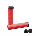 Jalgratta juhtraua k&auml;epidemed katavad kvaliteetset lukku kummist MTB m&auml;gijalgratta k&auml;epideme otsa libisemisvastase fikseeritud k&auml;iguga jalgrattaosad punane