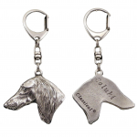 Saluki, Persian Greyhound, Arabian hound, Gazelle hound - Silver-plated key ring with dog, handbag decoration, backpack pendant by Art-Dog brand