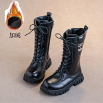 Lastesaapad T&uuml;drukutele K&otilde;rged Saapad S&uuml;gis ja Talv Uus Korea versioon Briti Stiilis Printsess Nahast Saapad T&uuml;drukutele Pikad Saapad 31