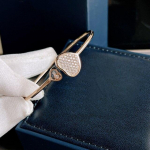 Uus Puhtast 925 H&otilde;bedast Parima Kvaliteediga Euroopa Br&auml;ndi Luksuslikud Ehted K&auml;ev&otilde;rud Naistele Roosa Kuld &Otilde;nnelikud S&uuml;damed Tsirkoon Mansett K&auml;ev&otilde;rud