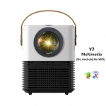 Vivicine LED-miniprojektor, taskukodukinoprojektor HDMI-USB-ga, videovalgusti v&otilde;imalus Android Bluetooth-projektor valge
