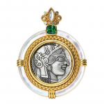 BELLA BOX Prantsuse retro k&auml;sit&ouml;&ouml; kahepoolne koopia jumalanna Athena &ouml;&ouml;kull antiikne m&uuml;ndiripats sobib naiste igap&auml;evaseks peo moeehteks 22mm*22mm kollane